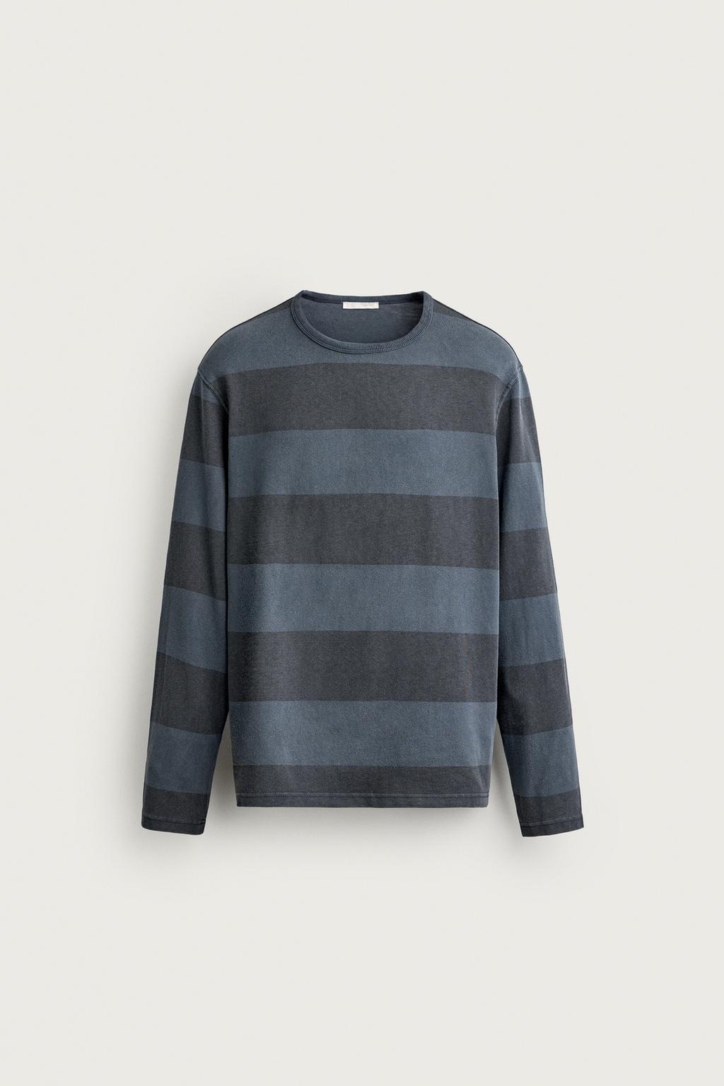WASHED STRIPED T-SHIRT