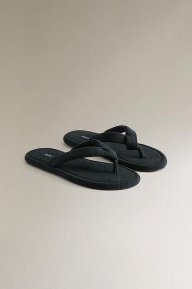 TERRY BATHROOM SANDALS - Navy Blue by Zara - Image 2