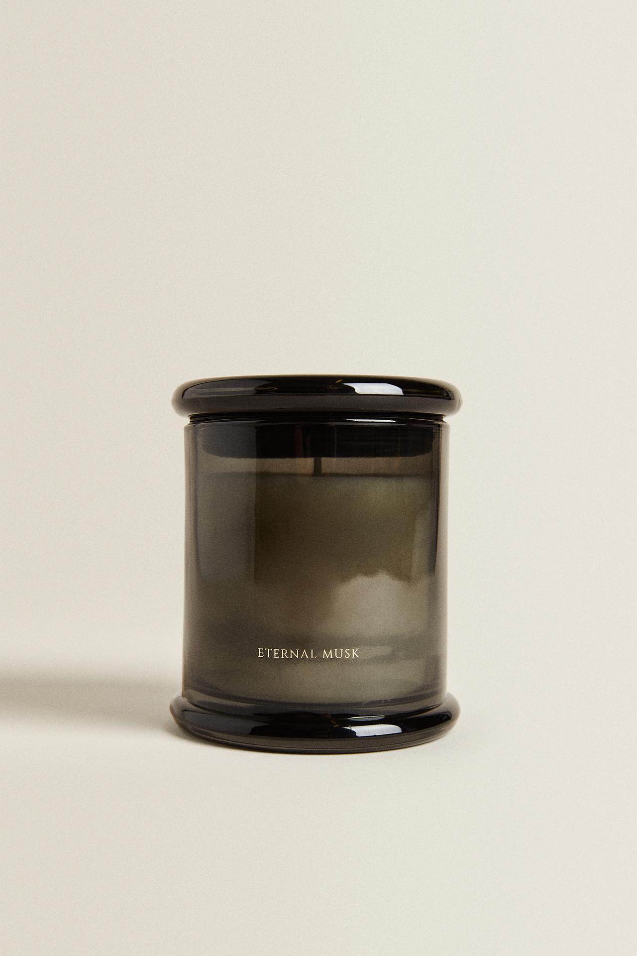 (350 G) ETERNAL MUSK SCENTED CANDLE — Gray
