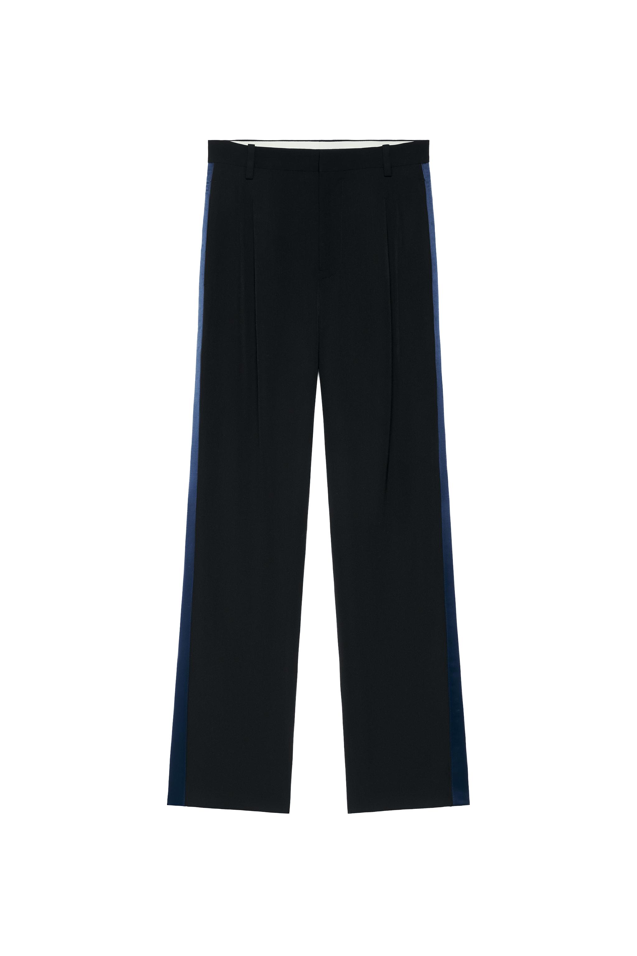 PANTALON DE COSTUME SMOKING 100% LAINE