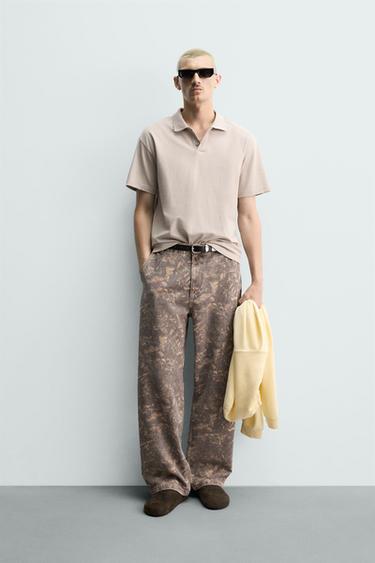 PANTALONI TASCA CARPENTER STAMPA FOGLIE - 026 di Zara - Immagine 0