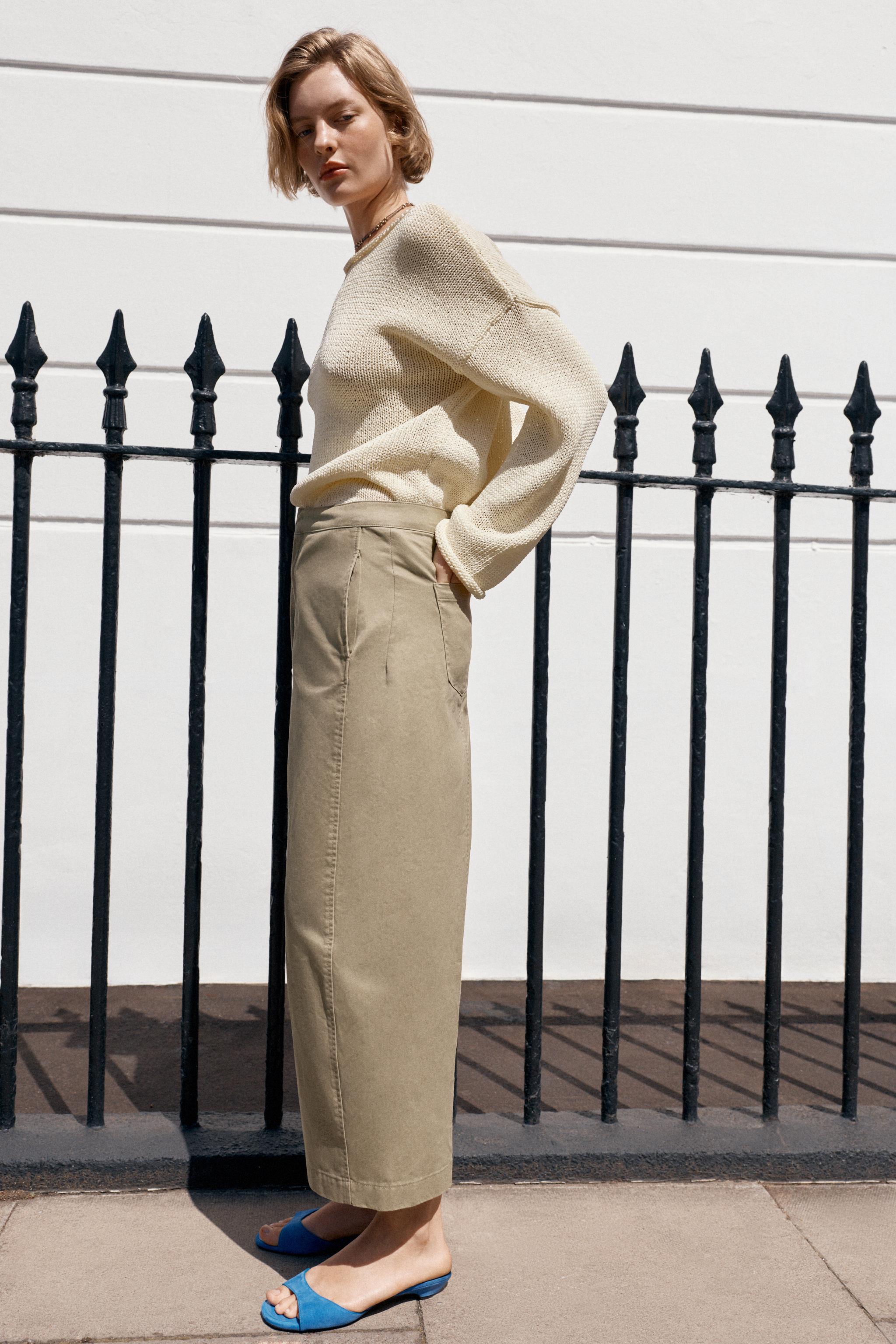 Женские брюки Zara VOLUMINOUS CULOTTE TROUSERS — фото 3
