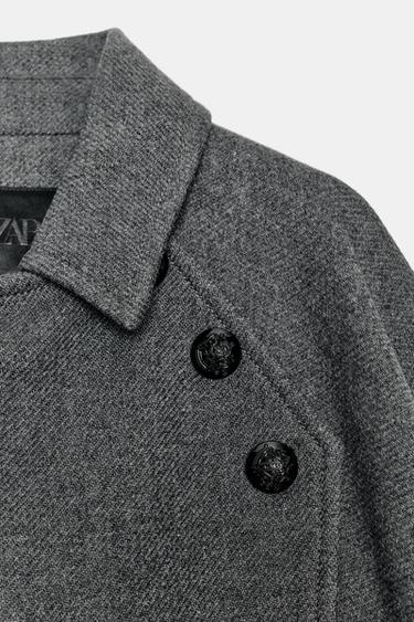 CAPE AVEC LAINE ZW COLLECTION ÉDITION LIMITÉE - Gris foncé de Zara - Image 9