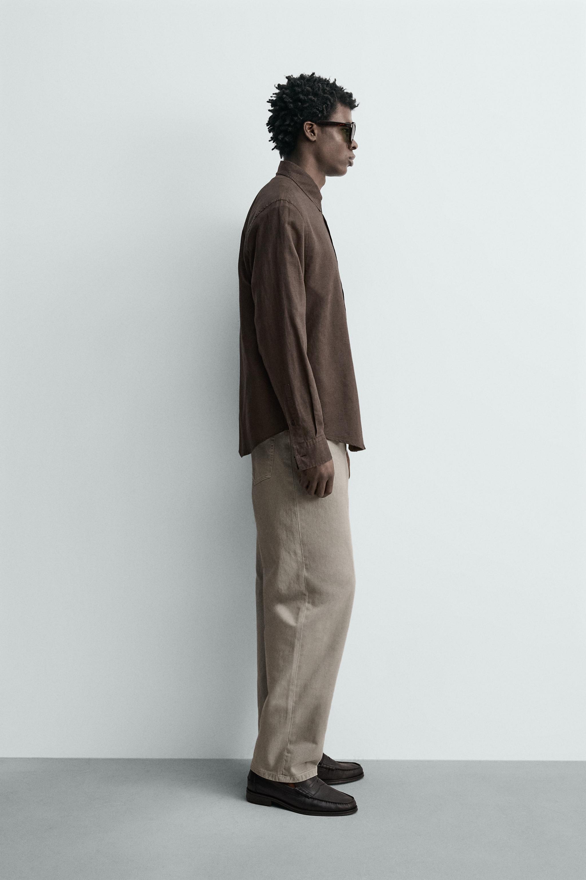 REGULAR FIT HEMP-COTTON SHIRT