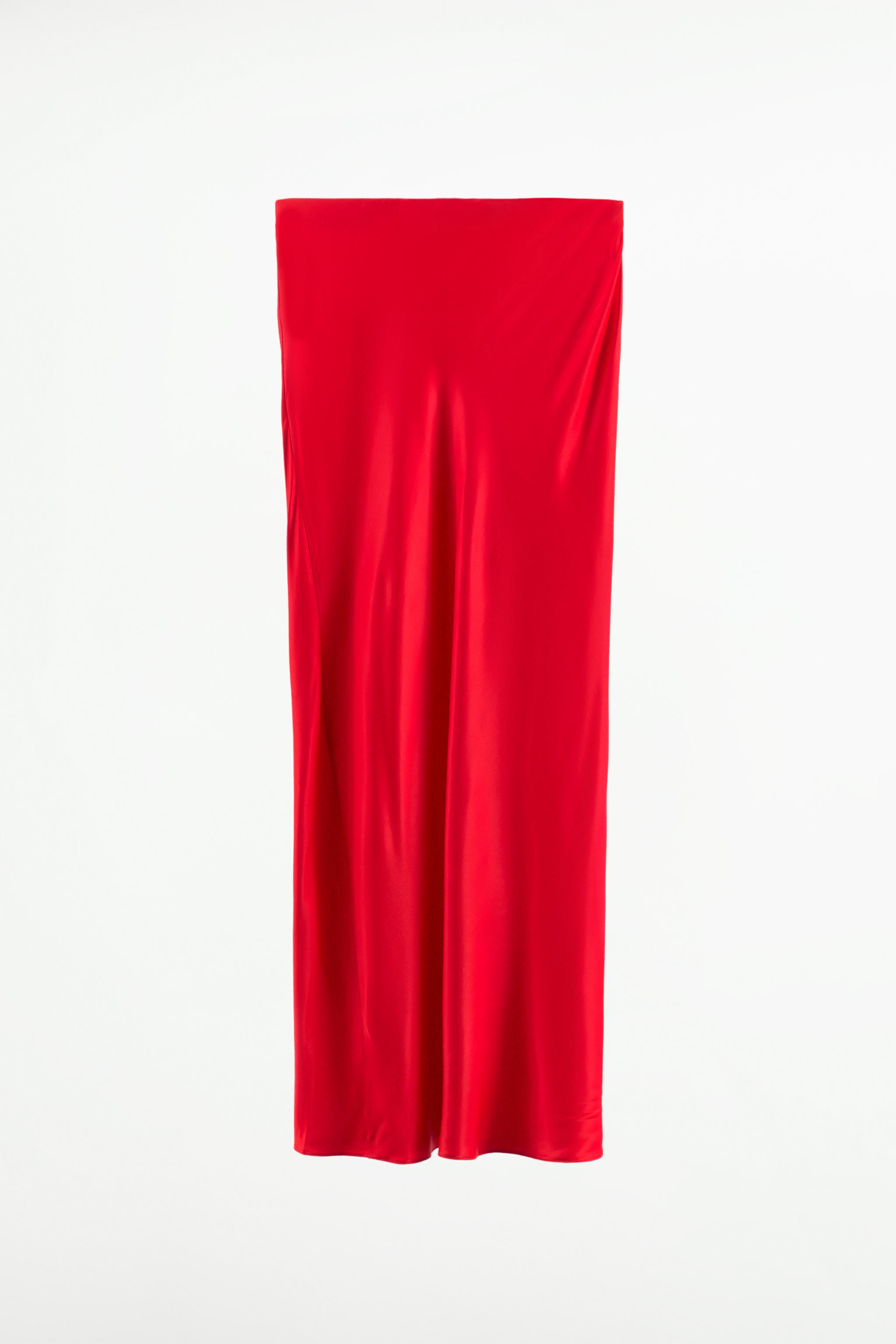 Zara red maxi clearance skirt