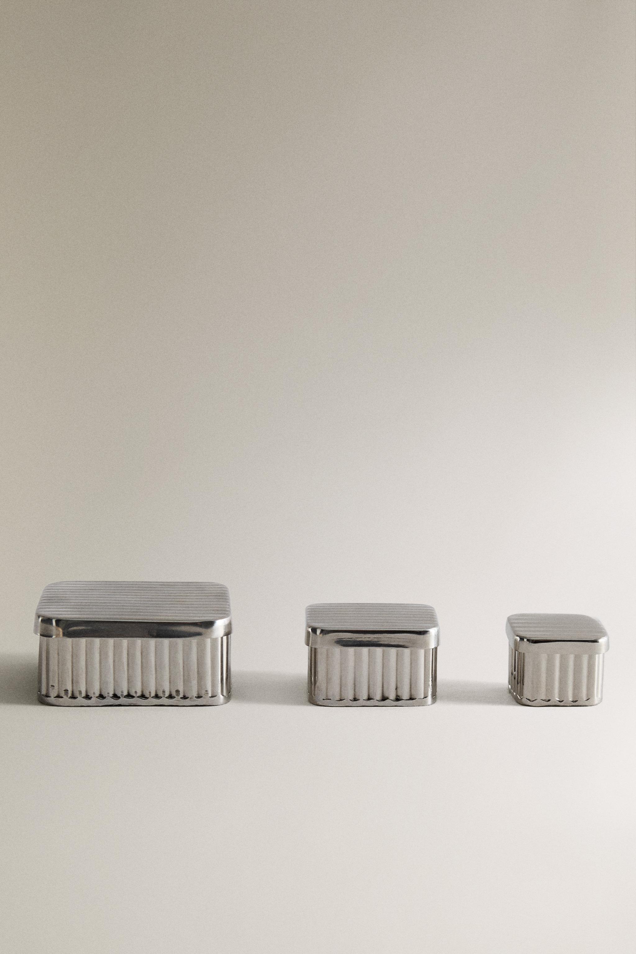 ZARA  ジュエリーボックス シルバー　ミラー ZARA HOME ジュエリーボックス シルバー ミラー