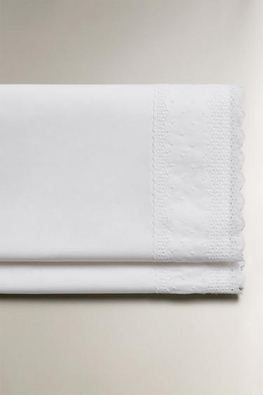 LACE FLAT SHEET - White by Zara - Image 0