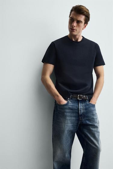BASIC MEDIUM WEIGHT T-SHIRT /02 - Navy blue by Zara - Image 4