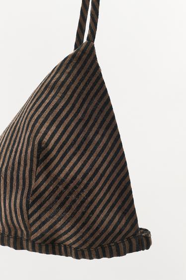STRIPED TRIANGLE LINEN BLEND BRA - 178 de Zara - Image 4
