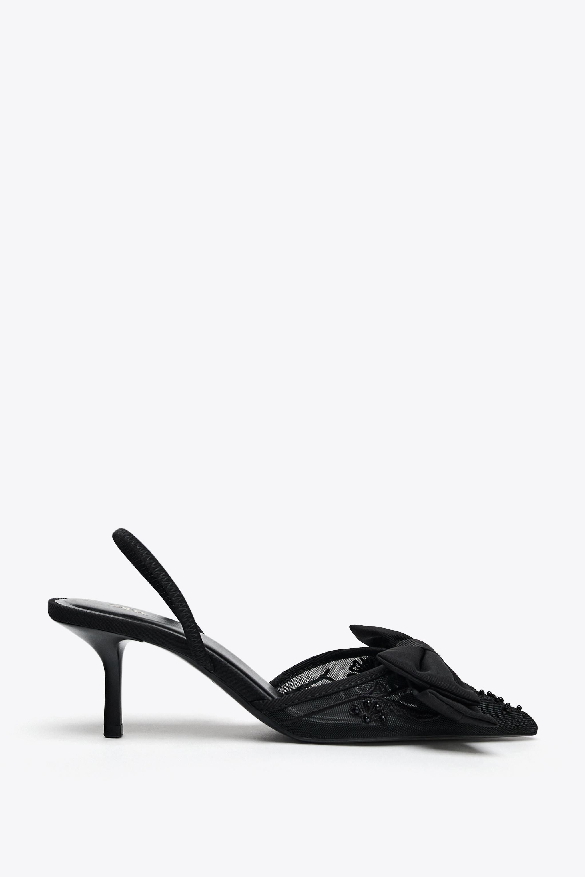 【ZARA】メッシュリボン スリングバックシューズ2248/510/800 ZARA】メッシュリボン スリングバックシューズ2248/510/800