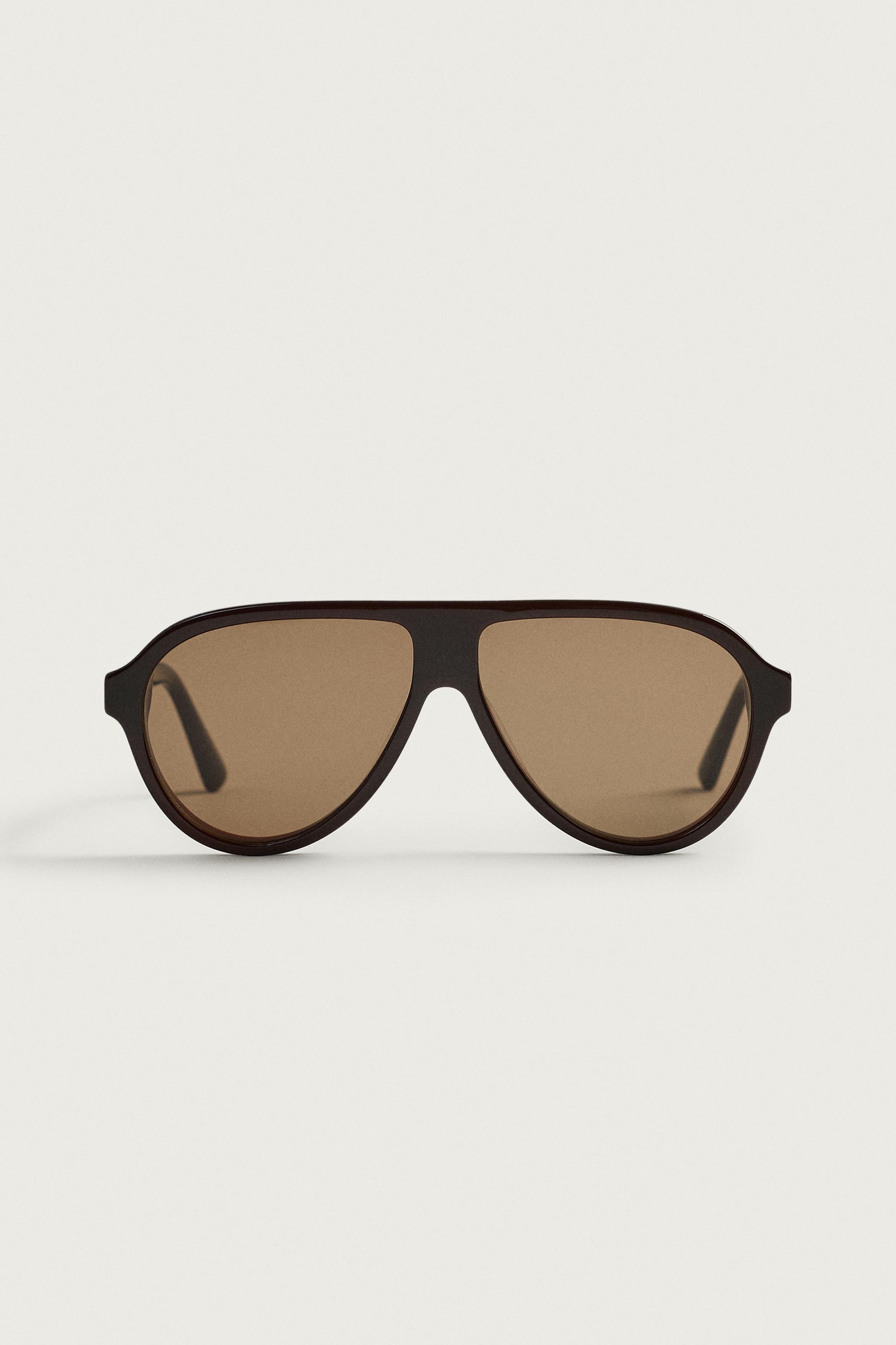 OVAL SUNGLASSES — Brown