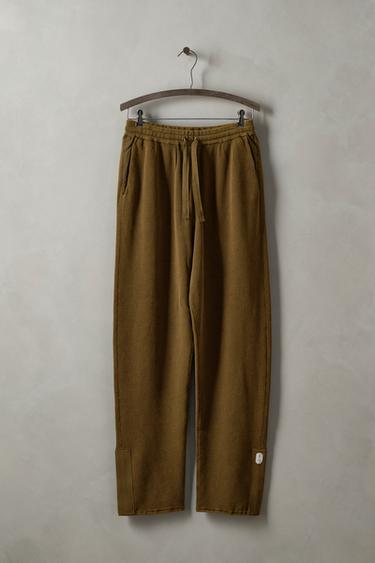 Zara WASHED KNIT TROUSERS X SR_A - Olive green - Image 0