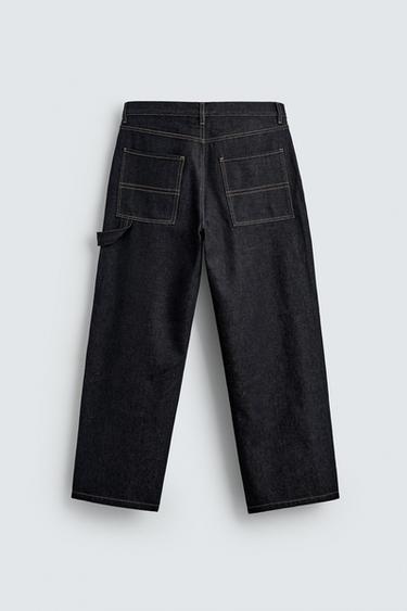 BAGGY FIT CARPENTER JEANS - Blue by Zara - Image 7