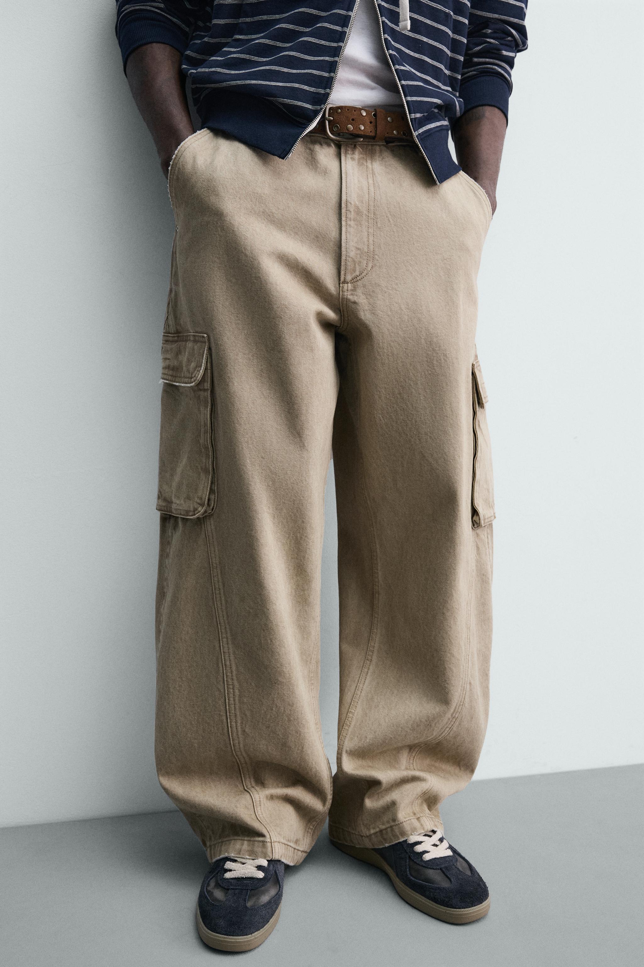 BALLOON FIT CARGO PANTS - Beige | ZARA United States
