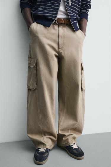 PANTALON CARGO COUPE BALLON - Beige de Zara - Image 4