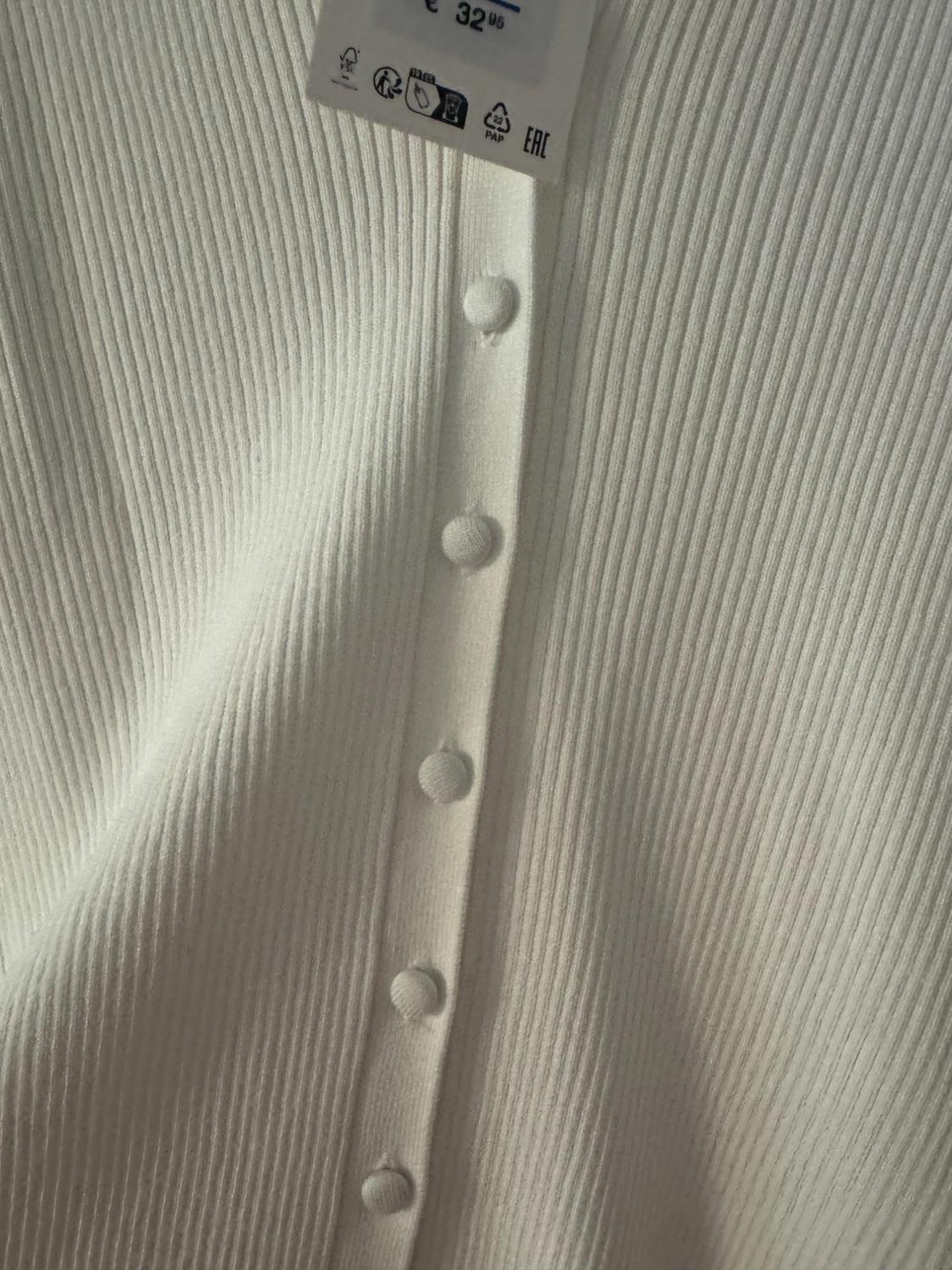 RIB CARDIGAN WITH WAVY HEM - Image 2