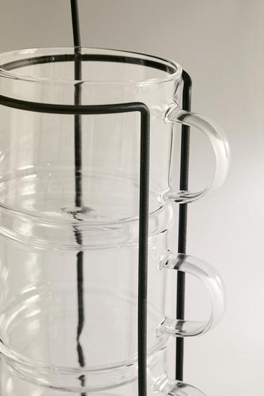 BOROSILICATE GLASS CUP TOWER (SET OF 4) - 990 by Zara - Image 5