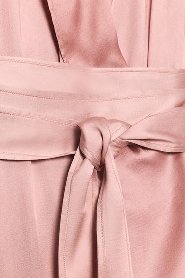 ROBE SATINÉE CEINTURE SOSHIOTSUKI X ZARA - Rose de Zara - Image 6