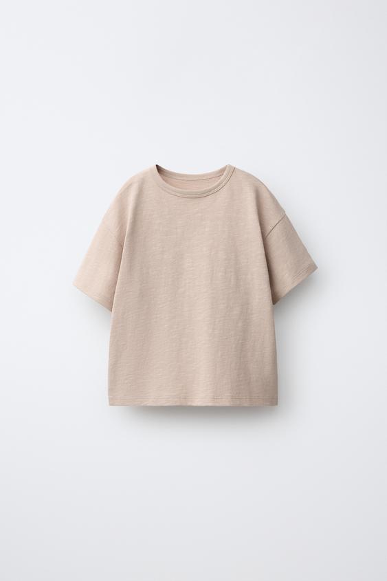 PLAIN T-SHIRT - camel de Zara - Imagen 0