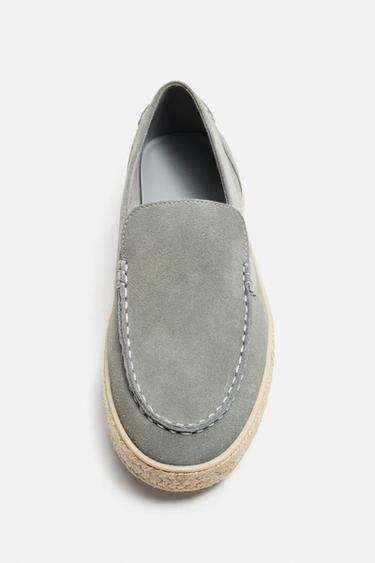 CASUAL LEATHER LOAFERS - Blue by Zara - Image 2