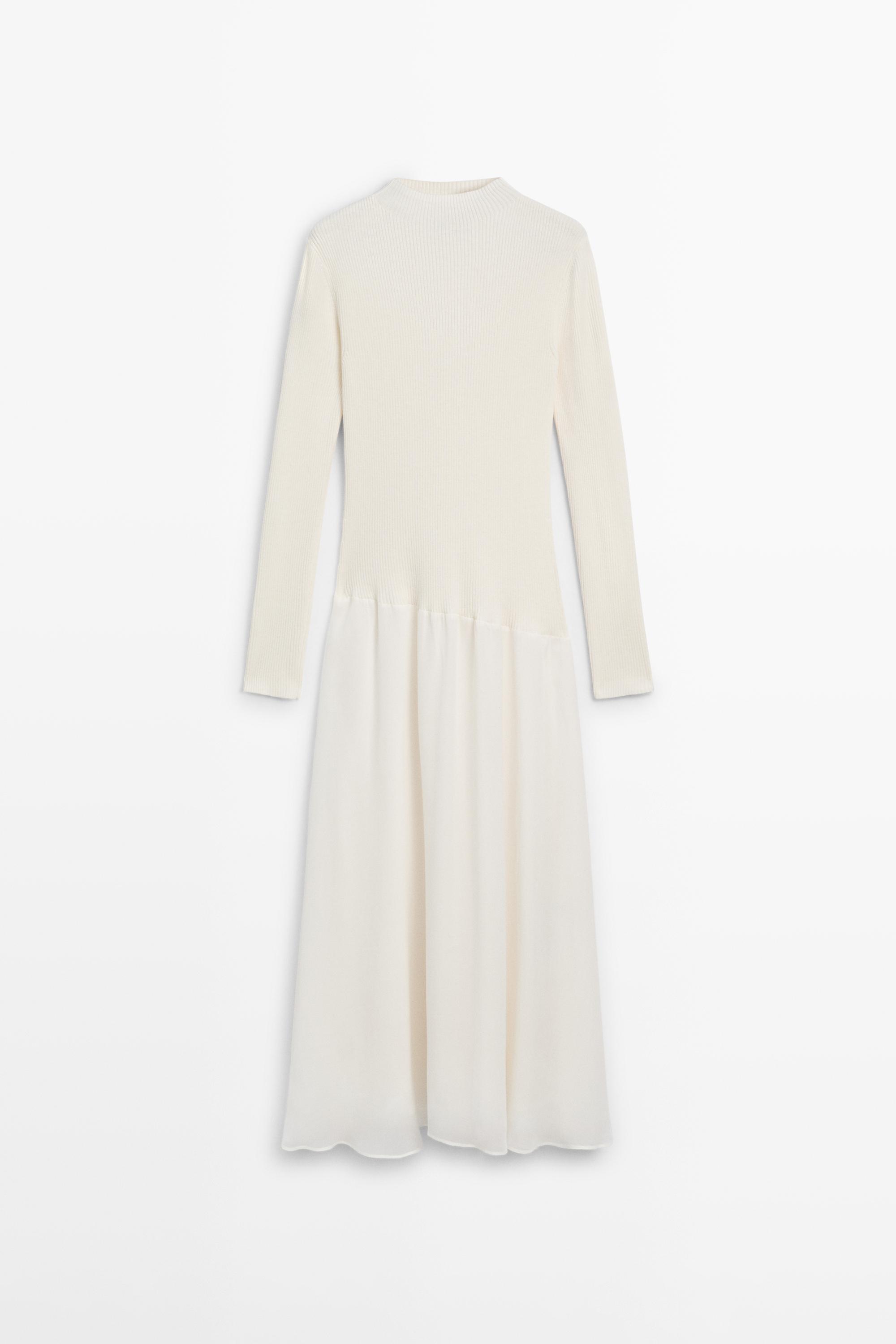 Knit dress with matching detail