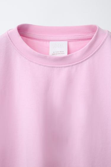 T-SHIRT UNI BASIQUE - Rose de Zara - Image 2