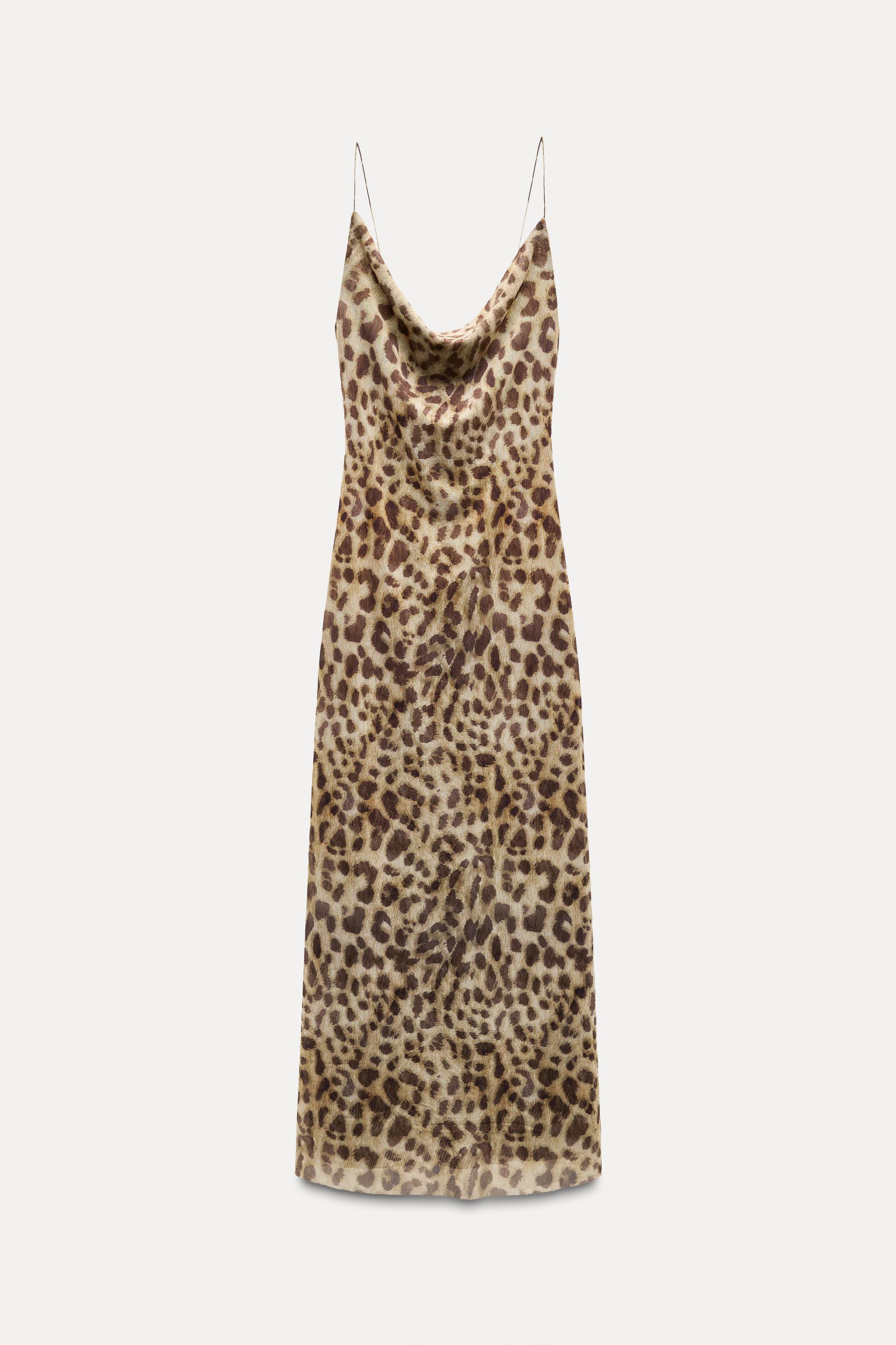 Zara animal print midi orders dress