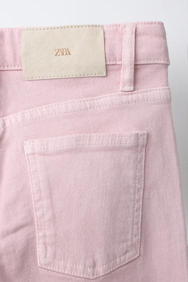 STUDDED BOOTCUT JEANS WITH VENTS - Pink / White by Zara - Image 3