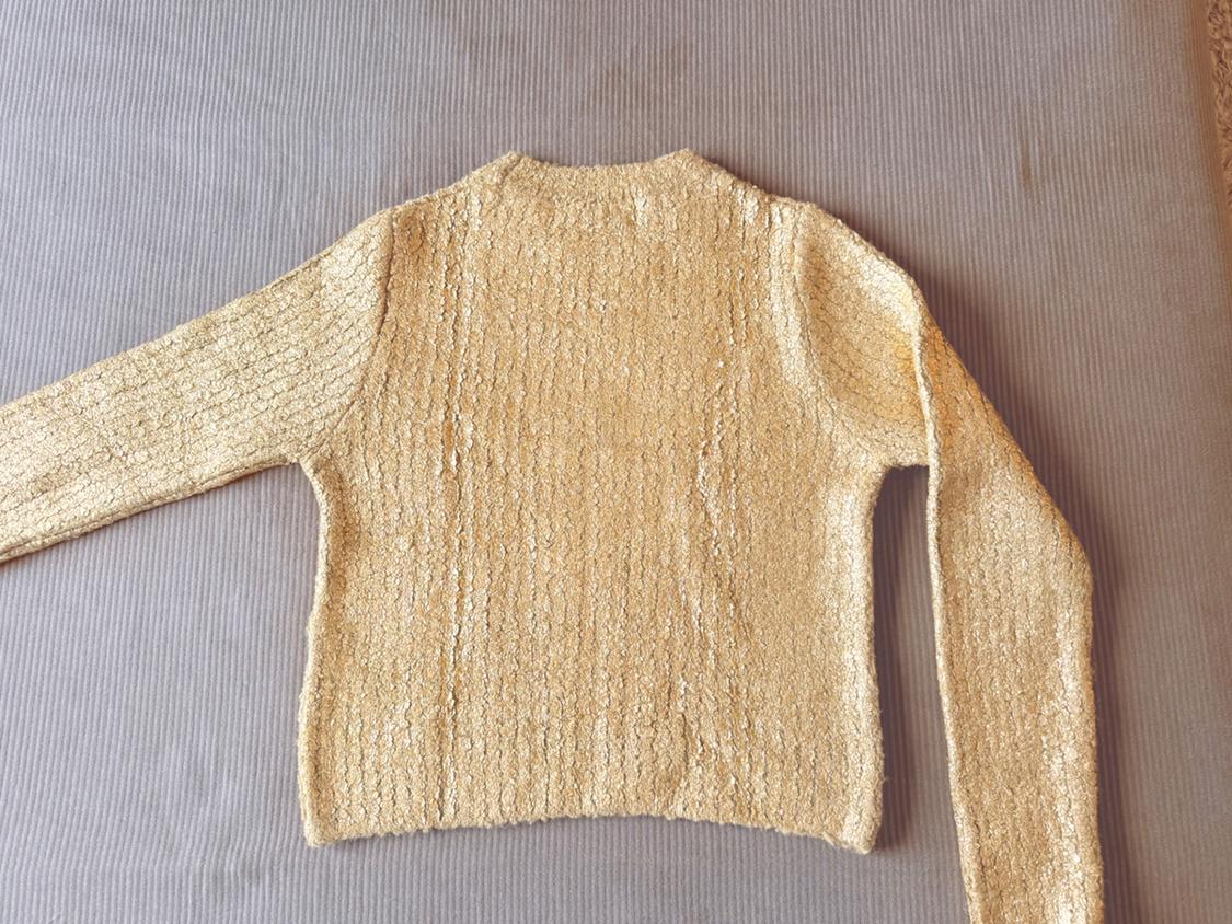METALLIC CRACKLED KNIT SWEATER - Image 2