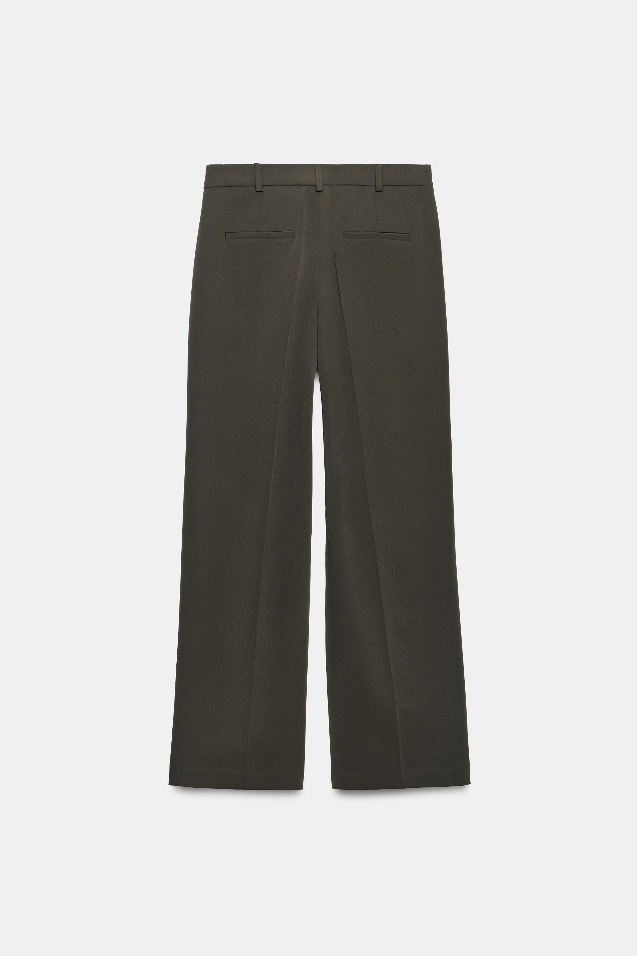 Zara ÖNÜ PİLİLİ ZW COLLECTION PANTOLON görsel 6