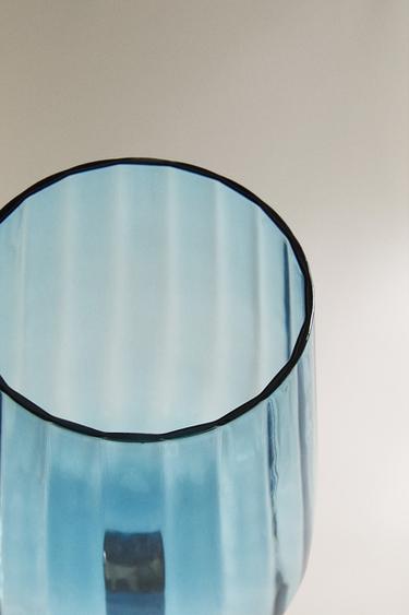 GLASS WITH LINES - Blue by Zara - Image 2