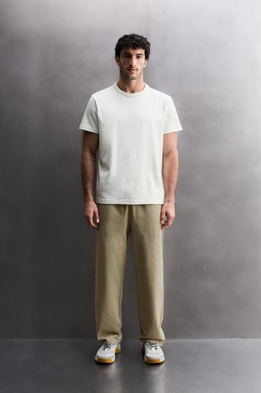 RELAXED FIT HEAVYWEIGHT T-SHIRT - White by Zara