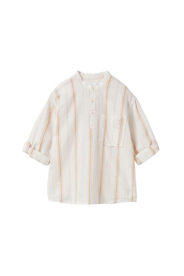 STRIPED LINEN BLEND SHIRT