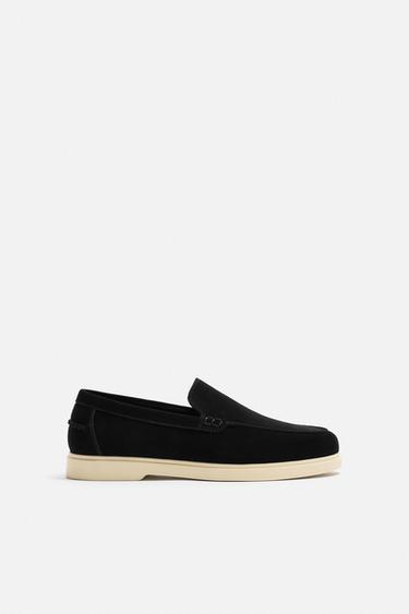 CASUAL LEATHER LOAFERS - Black by Zara - Image 0