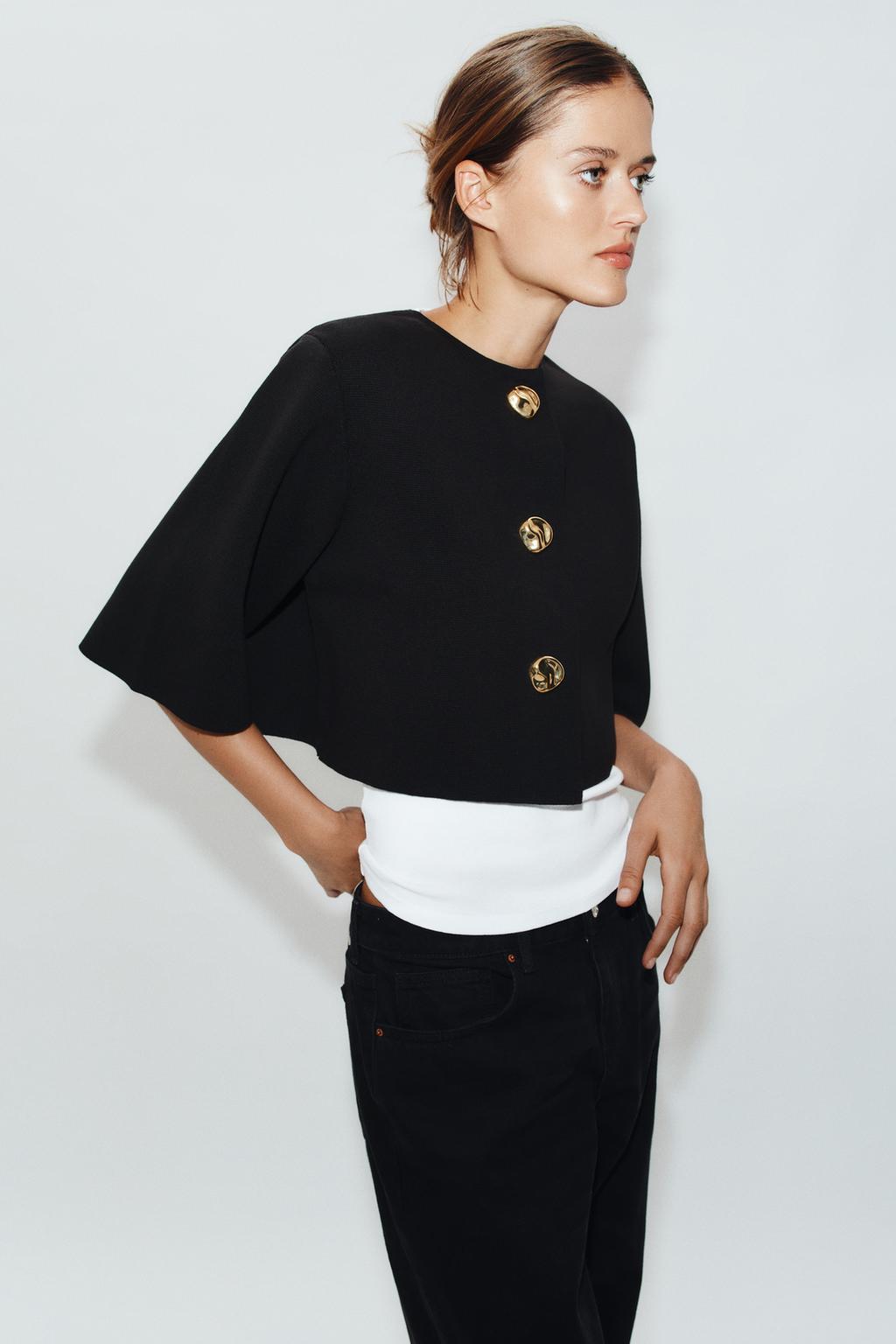 CROPPED KNIT CARDIGAN