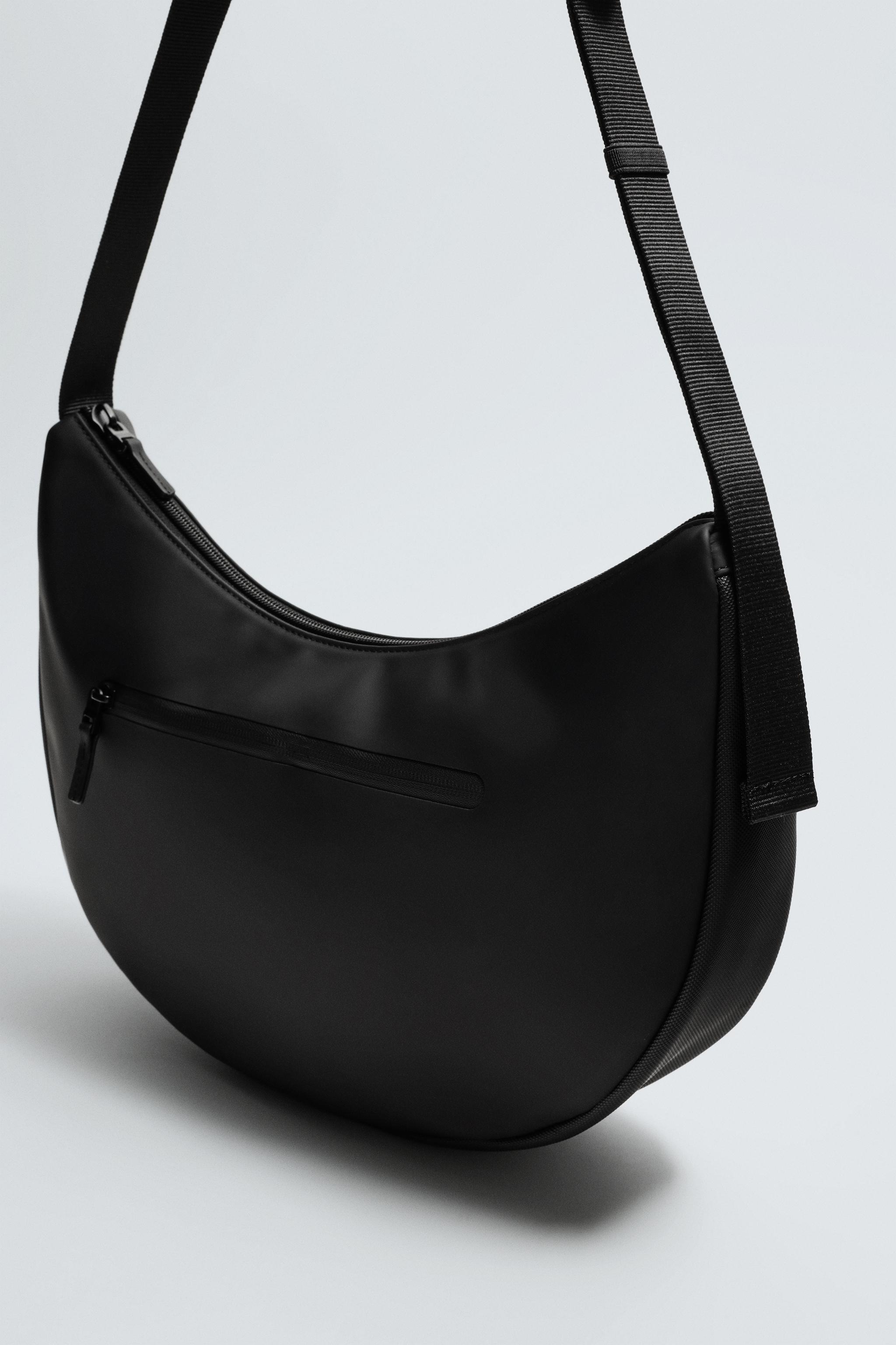 RUBBERISED SHOULDER BAG - Black | ZARA South Africa