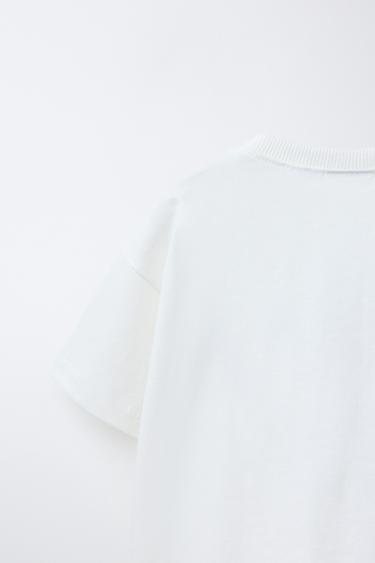 SLOGAN PRINT T-SHIRT - White by Zara - Image 3