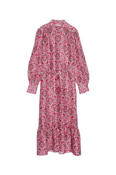 PRINTED MIDI DRESS