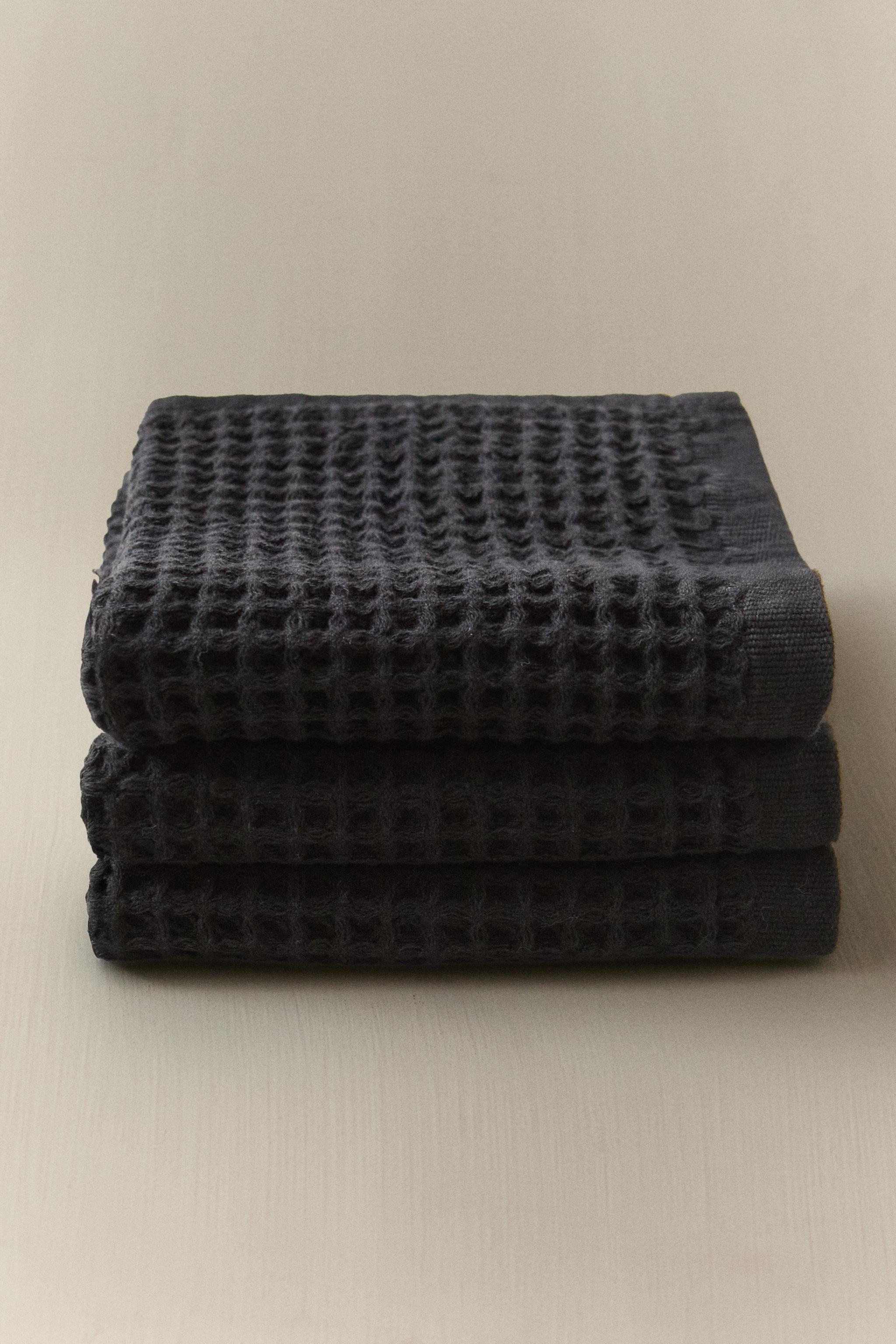 WAFFLE COTTON HAND TOWEL (PACK OF 3)