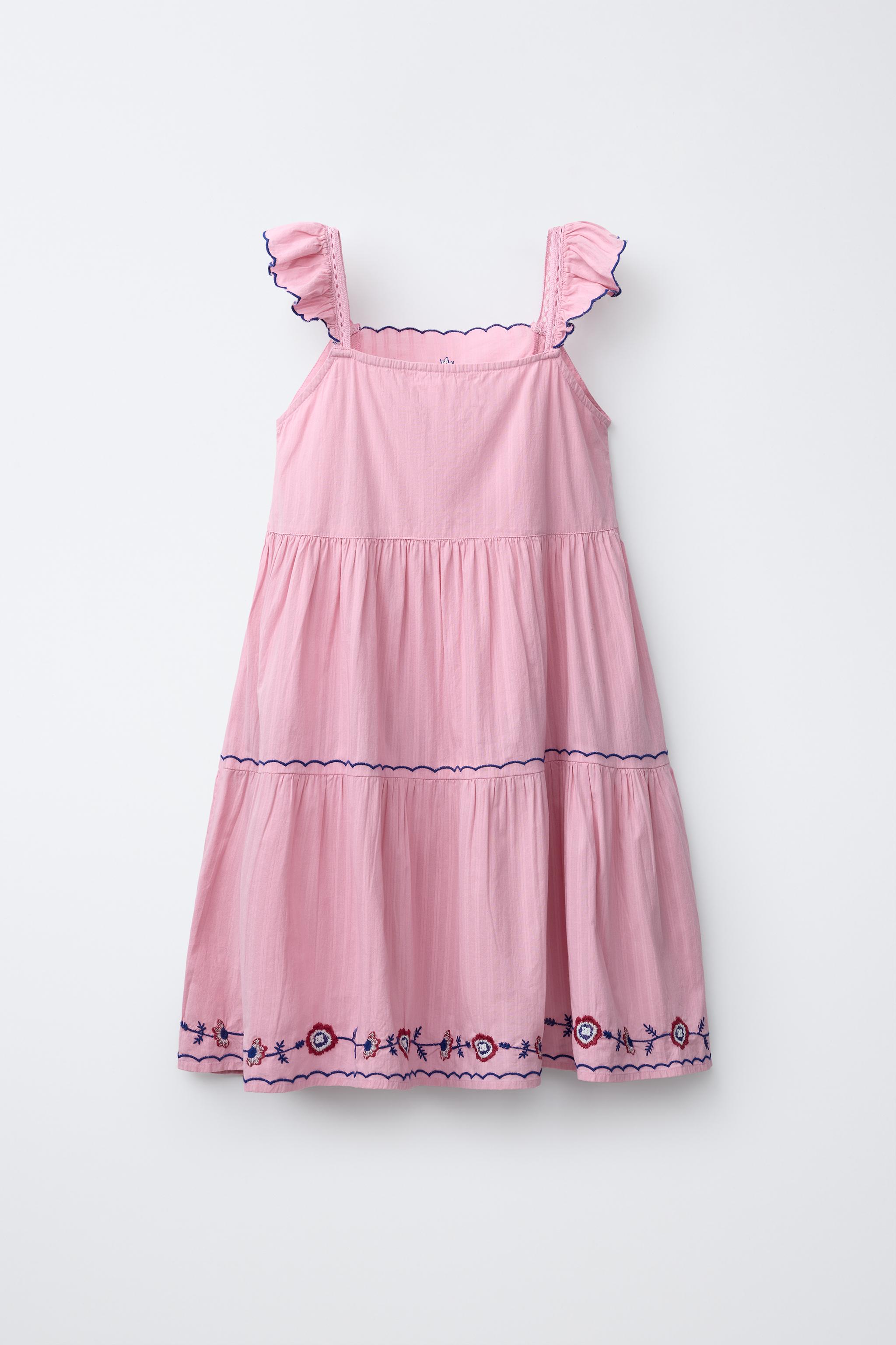 EMBROIDERED DRESS - Strawberry | ZARA United States