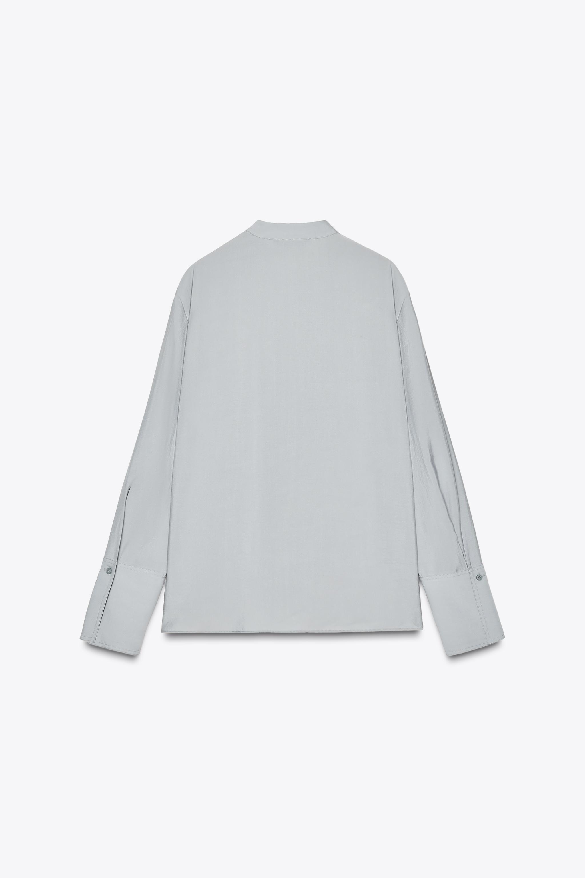 ZW COLLECTION FLOWY SHIRT - Blue / Gray | ZARA United States