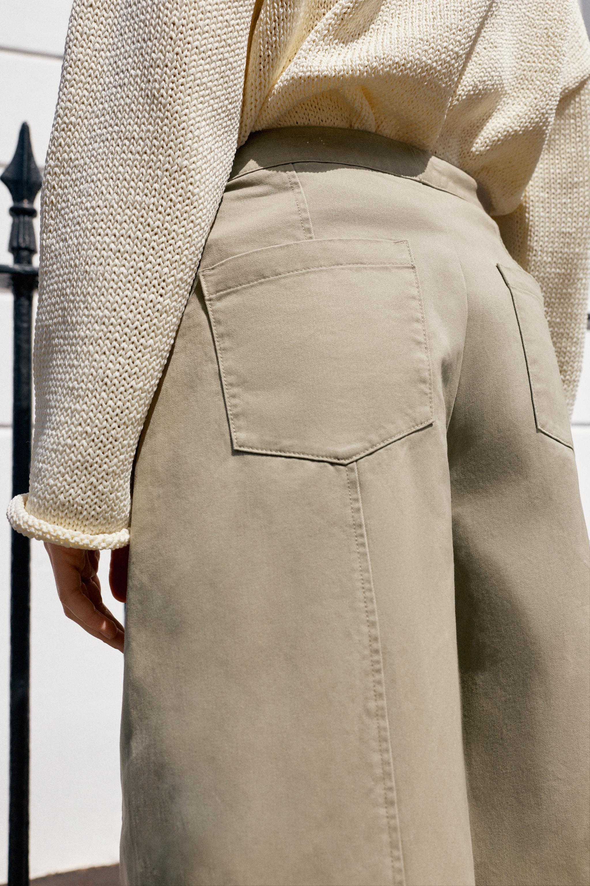 Женские брюки Zara VOLUMINOUS CULOTTE TROUSERS — фото 5