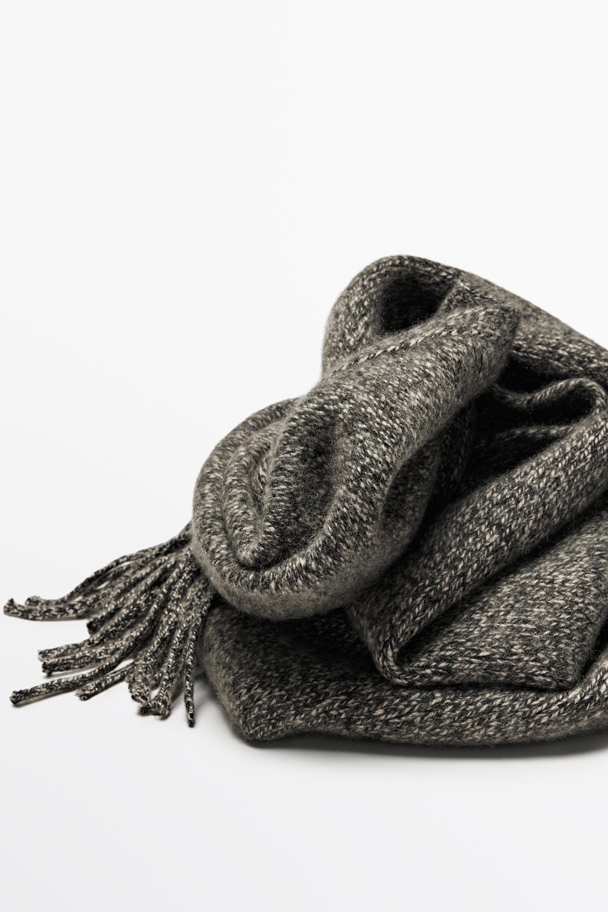 Écharpe en maille chinée 100 % cachemire