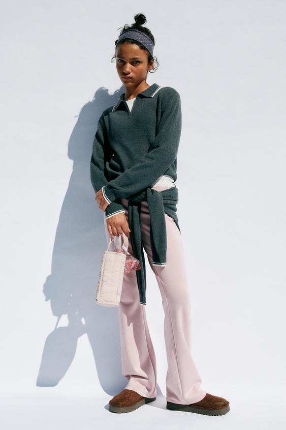 SPORTY MODAL BLEND flare TROUSERS - Pink by Zara - Image 0