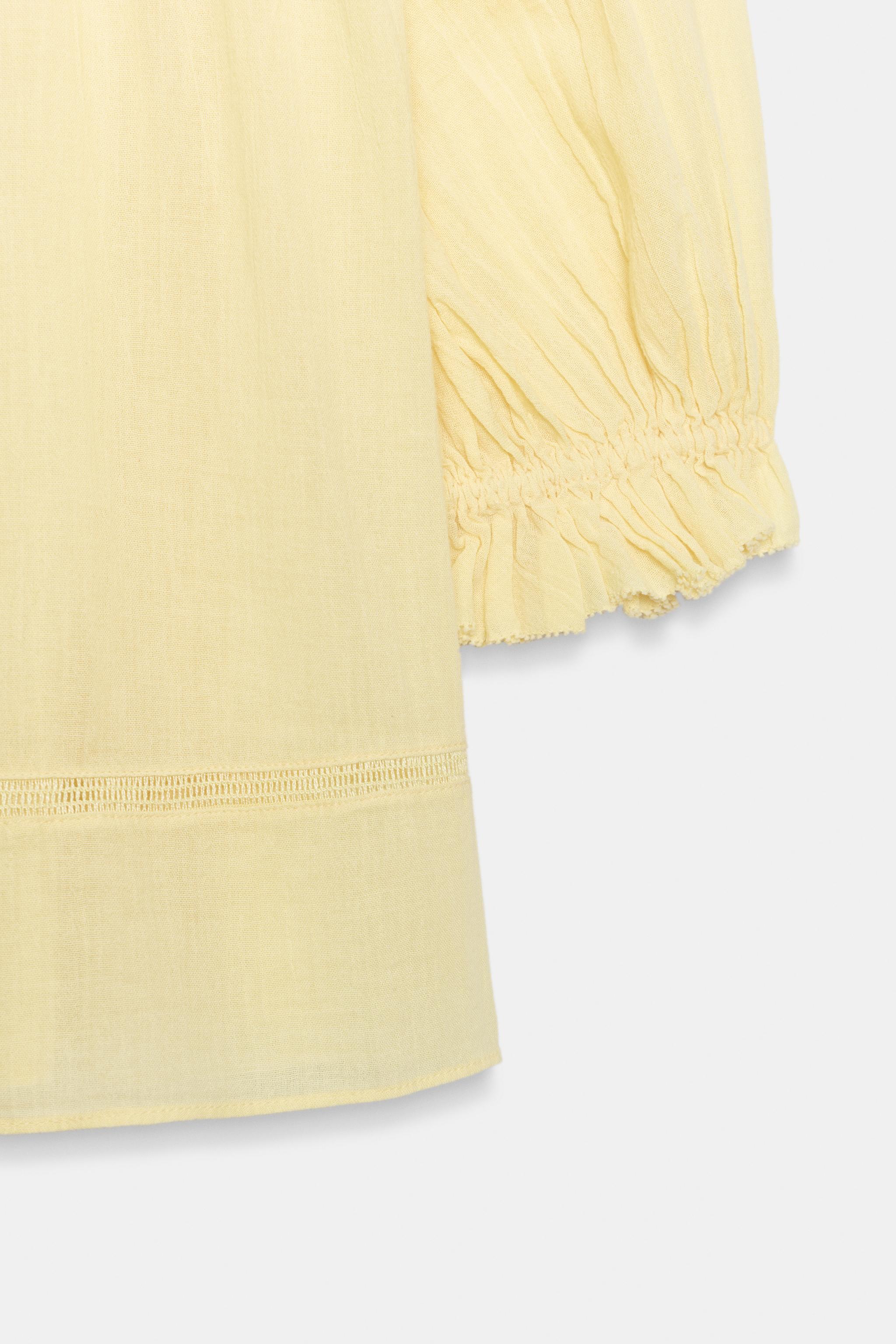 CAMISA ROMÂNTICA ZW COLLECTION - Amarelo-claro | ZARA Brasil