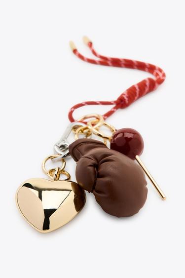 HEART AND GLOVE MULTI-CHARM KEYRING - Multicoloured by Zara - Image 2