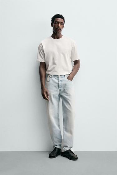 STRAIGHT-LEG JEANS - Light blue by Zara
