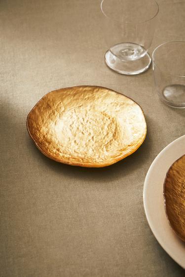 ASSIETTE À PAIN VERRE RECYCLABLE DORÉ - Or de Zara - Image 6