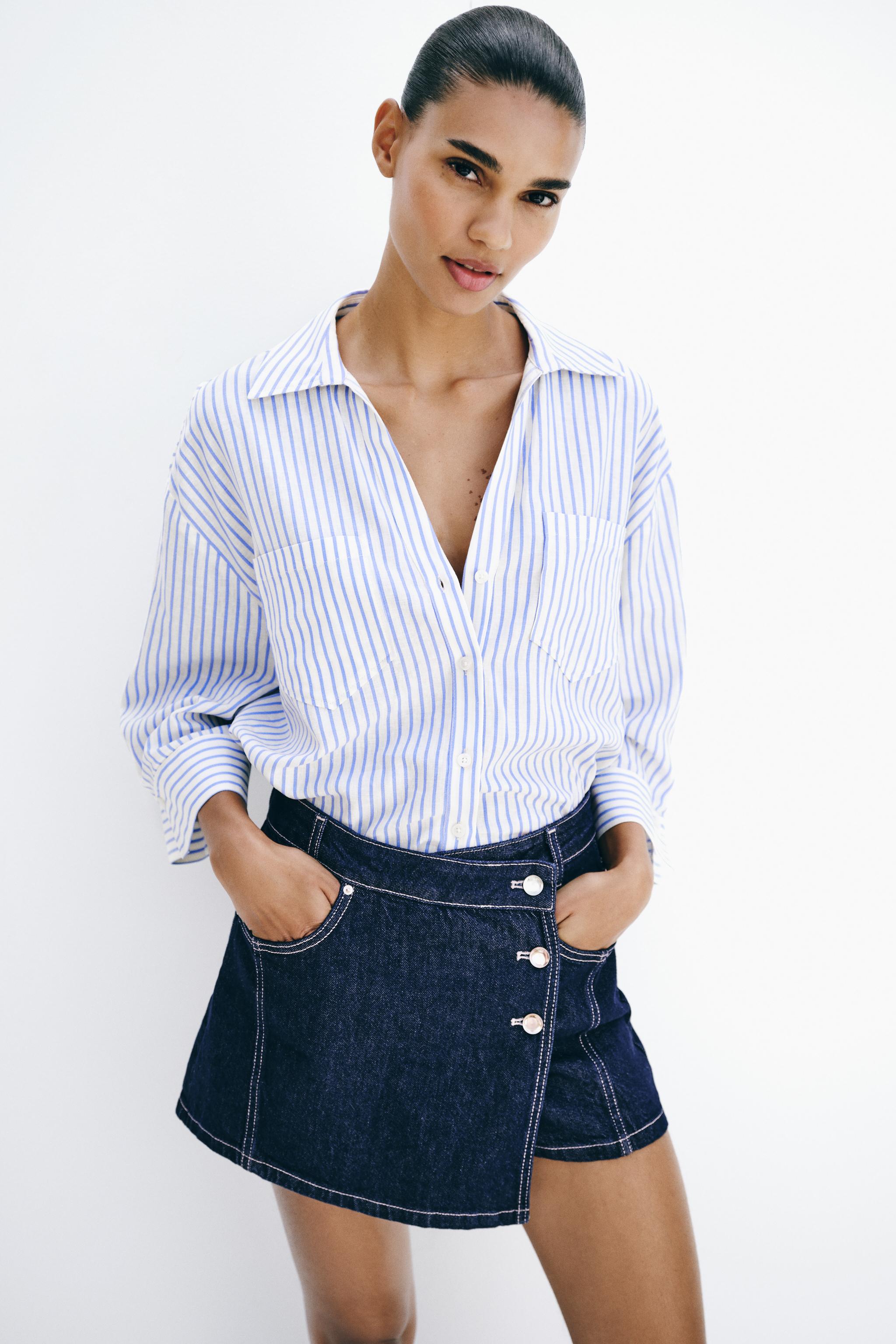 JUPE-PANTALON Z1975 EN JEAN CROISÉE