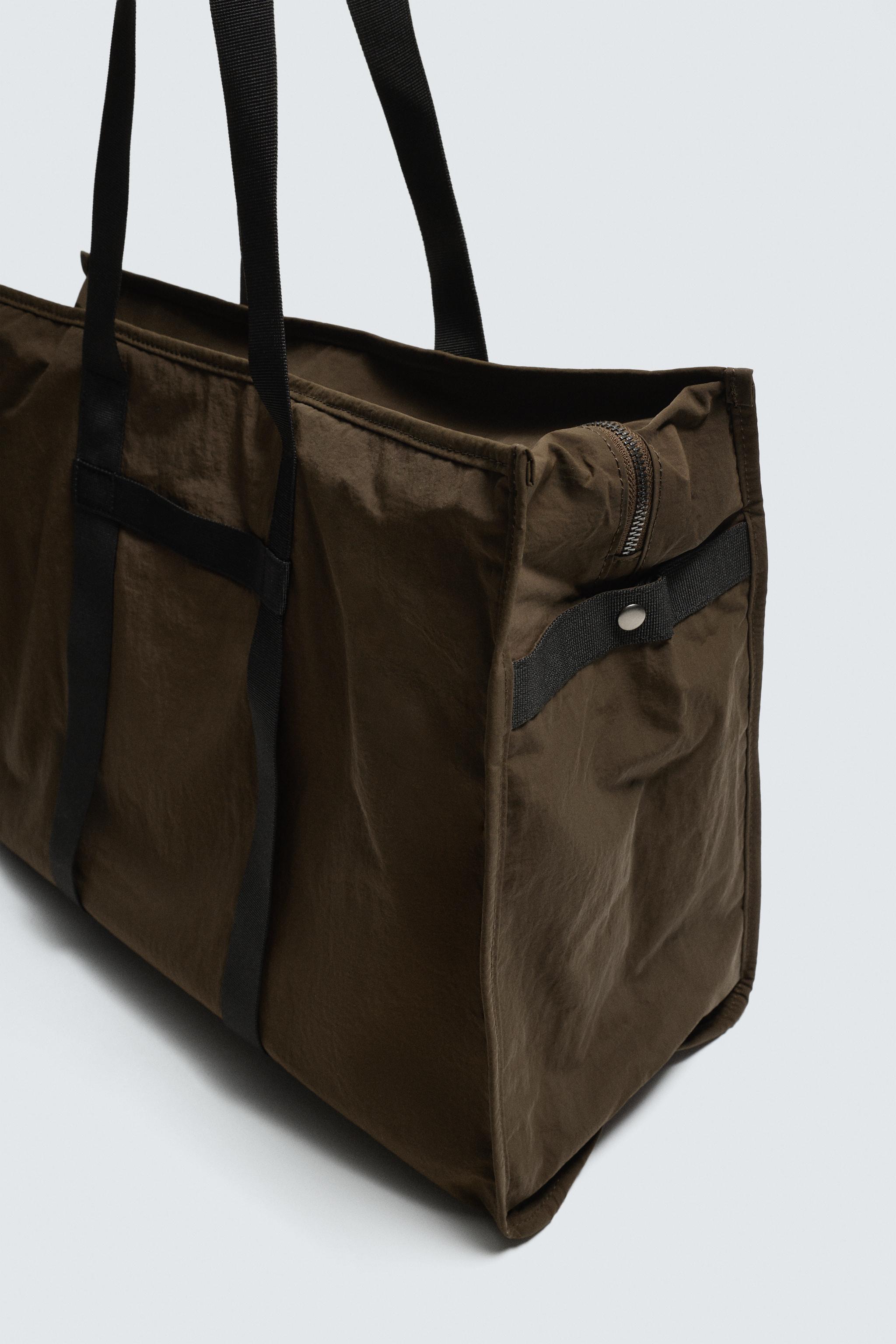 TECHNICAL TOTE BAG - Brown | ZARA India